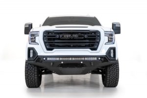 GMC Sierra 1500 Bumper - Front - Addictive Desert Designs - Stealth Fighter - Hammer Black with Satin Black panels - `19-`21